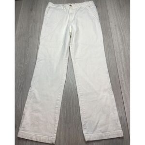 Faherty Jeans Men 30‎ Ivory Terry Stretch 5 Pocket Cotton Straight MBC0020